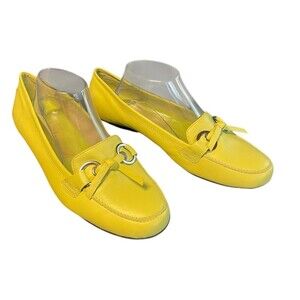 Cloud Walkers Lime Green Newport Leather   comfort slip on shoes size 10 wide